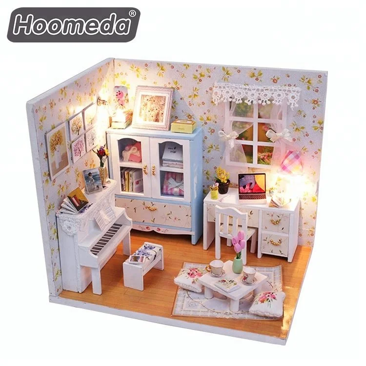 Fai DA TE per bambini in legno in miniatura casa delle bambole giocattolo Handcraft KIT adalelle's Room 