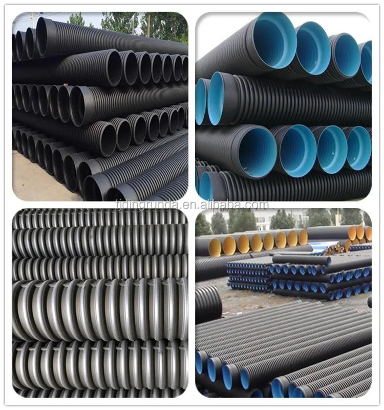 Underground double wall corrugated pipe sn4 drain pipe