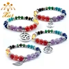 4 Elastic Yoga beaded stackable stretch bracelet Free people style Spirtual Hindu Ethnic Bohemian Om buddha Tree of life Prayer