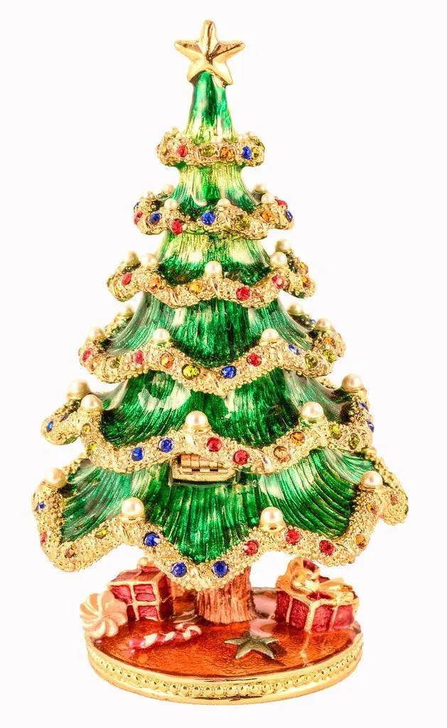 Get Quotations Christmas Tree Trinket Box Multi Color Swarovski Crystal Faux Pearls Hand Painted Green Get Quotations Christmas Tree Trinket Box Multi Color Swarovski Crystal Faux Pearls Hand Painted Green