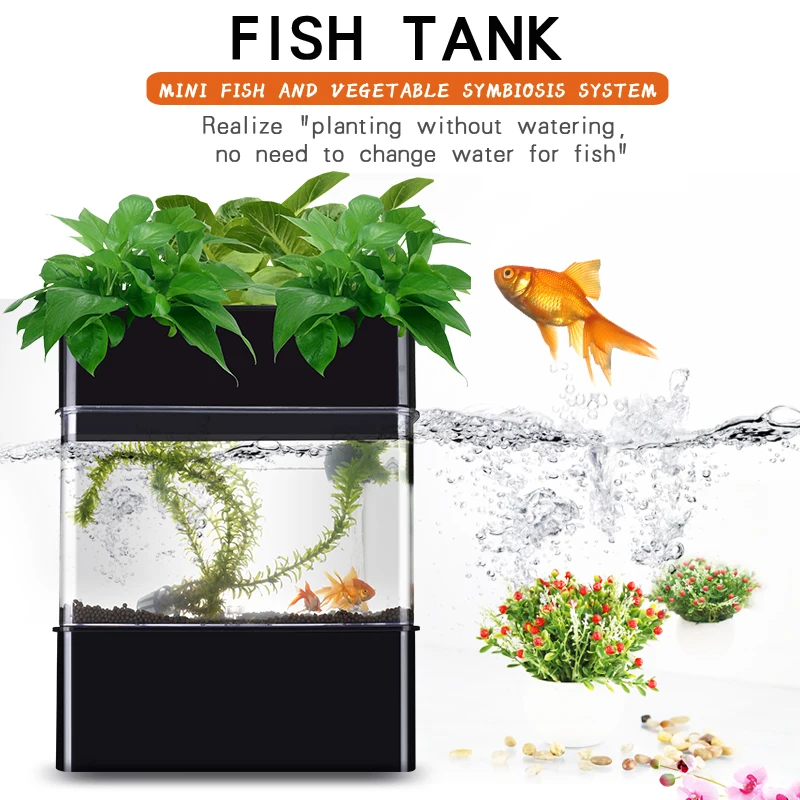 Plant Water Garden Fish Bowl Aquarium Tank Complete Growing Systems