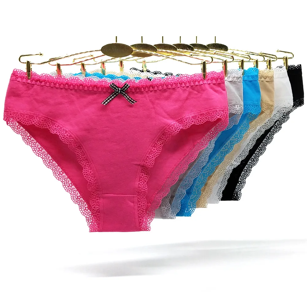 Pure Color 95 Cotton 5 Spandex Cute Lovely Girls Underwear Panties