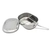 2 Compartment Take Away Rectangular Lunch Box stainless steel tiffin lucnh box with Lid