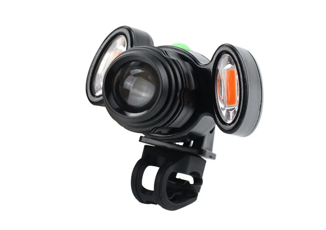 Zoomable XM-L T6 +2 x COB RED LED Front Bicycle Bike light