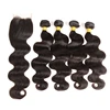 Free Sample 10 Inch Brazilian Body Wave Hair Bundles With Closure,raw unprocessed wholesale 100 virgin Brazilian hair