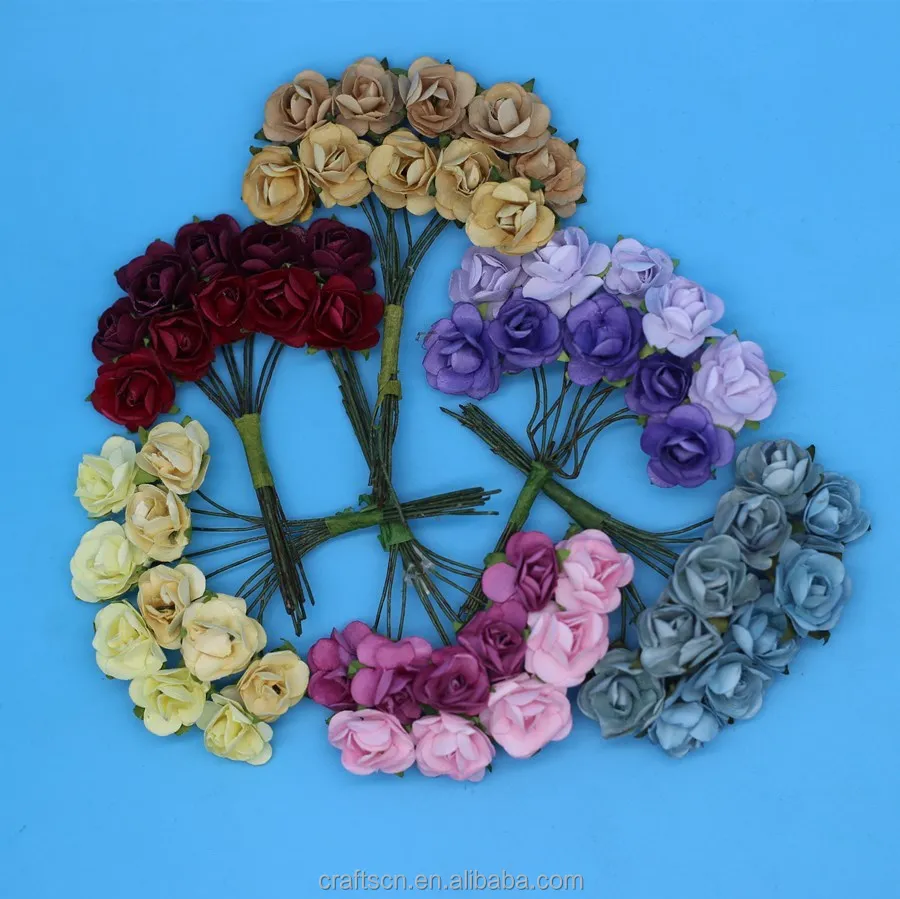 Small Paper Flower Bouquets For Notebook Decoration Buy Paper