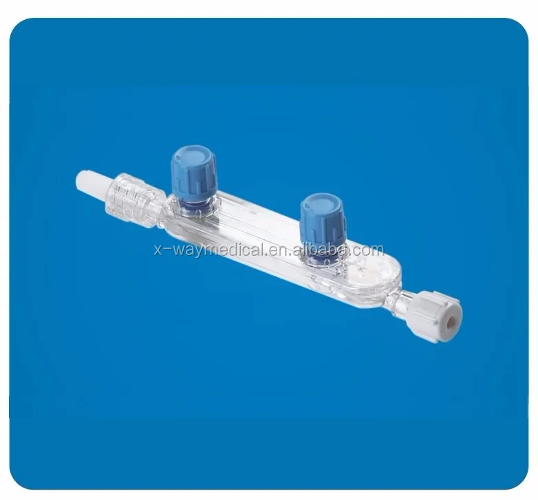 Medical connector 2 port manifold with Uni-direction check valve.jpg