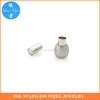 2-Tone Stainless steel Polished Magnetic Clasp Tube Glue in Cord Ends 3mm*16mm