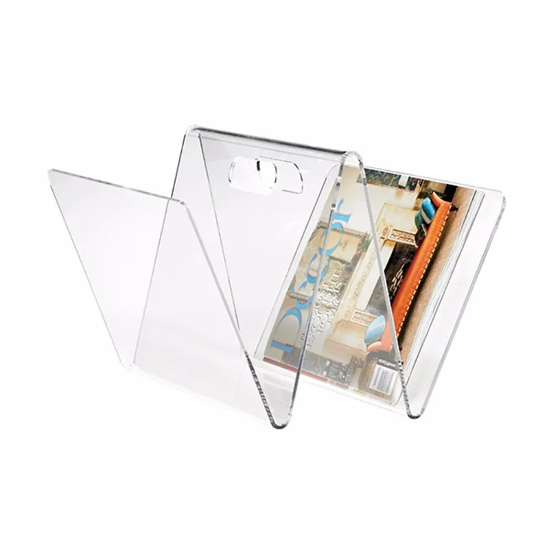 Bok107 Clear Acrylic W Type Magazine Display Rack Buy Magazine Rack