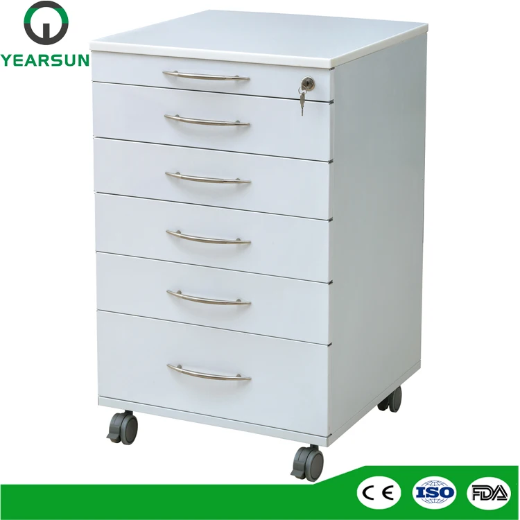 Dental Storage Mobile With Drawer / Marble Desktop For Dental