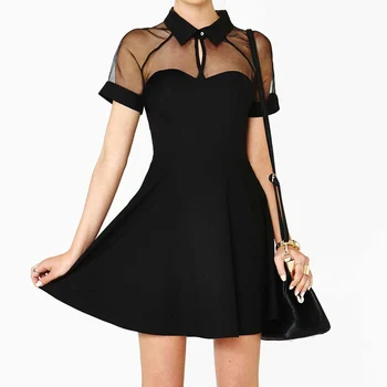 Black Sweetheart Cut Dress