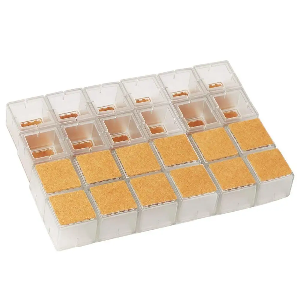 TOOGOO(R) Chair Leg Pads Felt Mat For Chair Legs Furniture Table Leg Caps Hardwood Floor Protectors Square Clear(24 pcs)