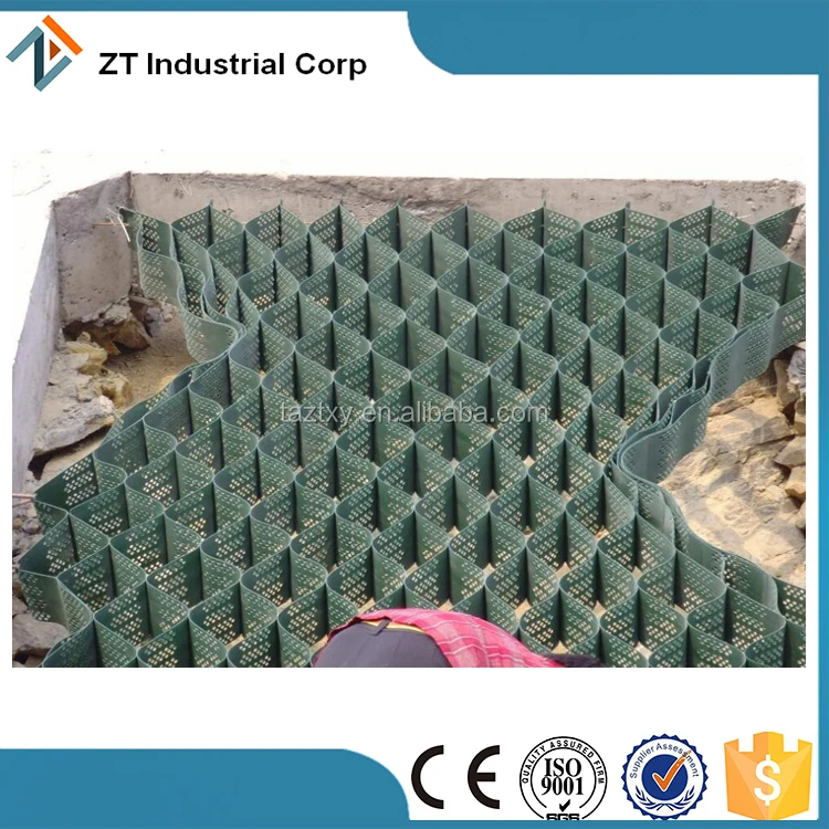 
150mm height ASTM standard black color plastic driveway paver gravel stabilizer geocell 