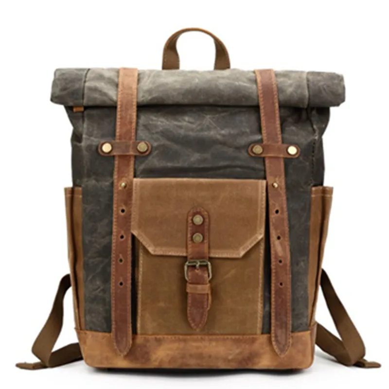 waterproof vintage travel backpack