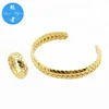 18k Gold Pated Harvest Idea Stainless Steel Bangle and Ring Fashion Jewelry Set