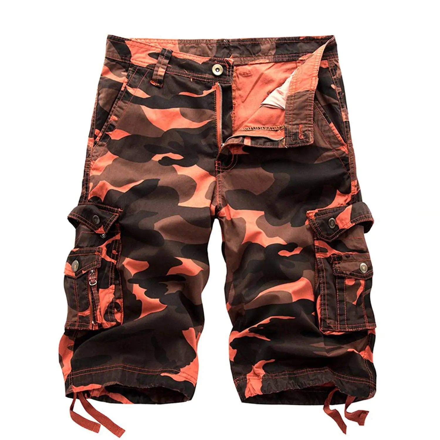 Puedo Mens Comouflage Cargo Shorts Cargo Camo Shorts Summer Casual Cotton Blend Shorts for Men