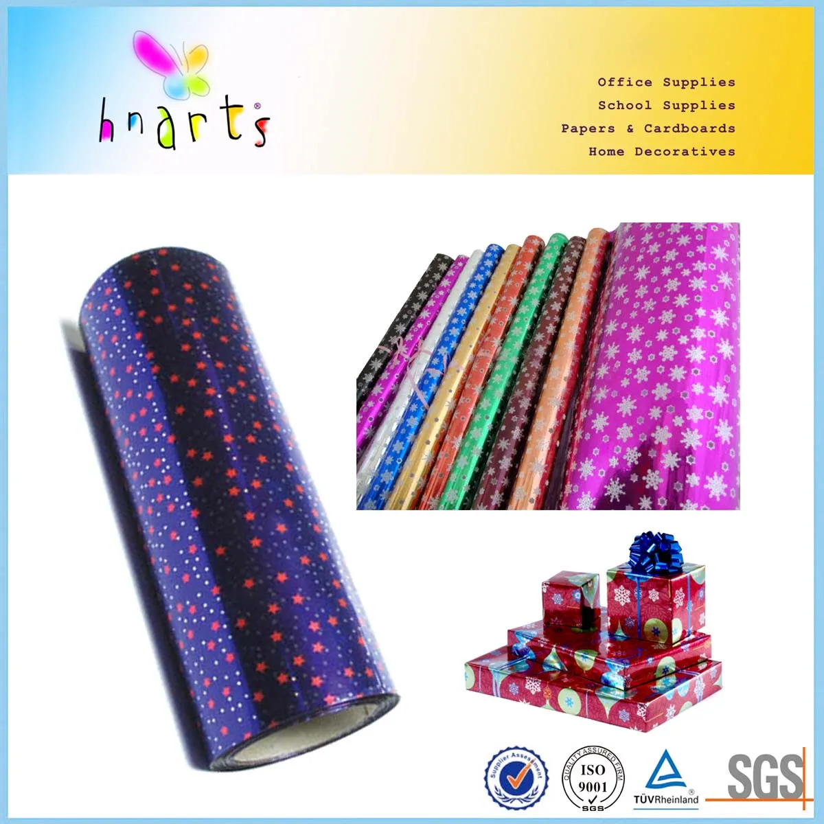 Glitter Metallic Foil Gift Wrapping Paper,Christmas Foil Wrapping Paper