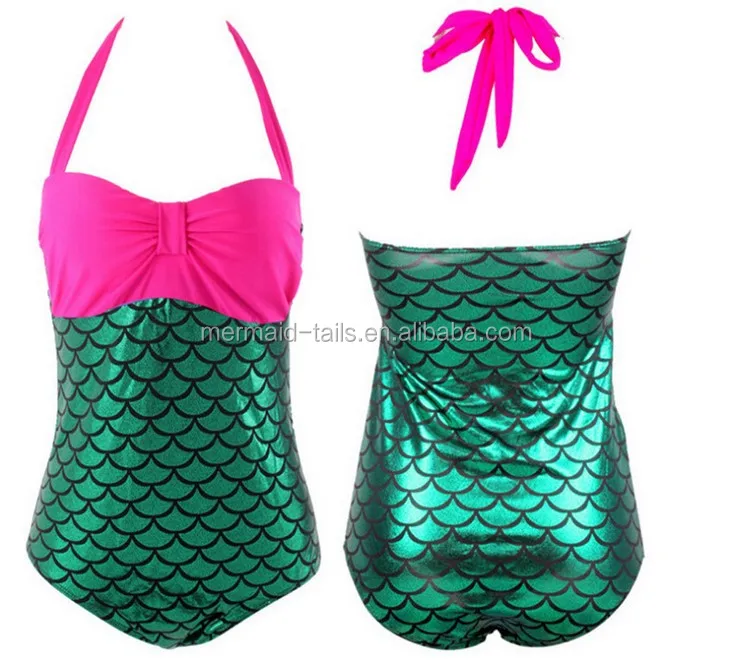 one piece mermaid swimsuit with tail