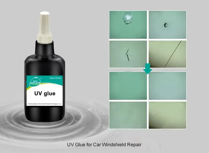 In stock Windscreen Auto Glass Repair Tools with UV Resin and Polish Agent