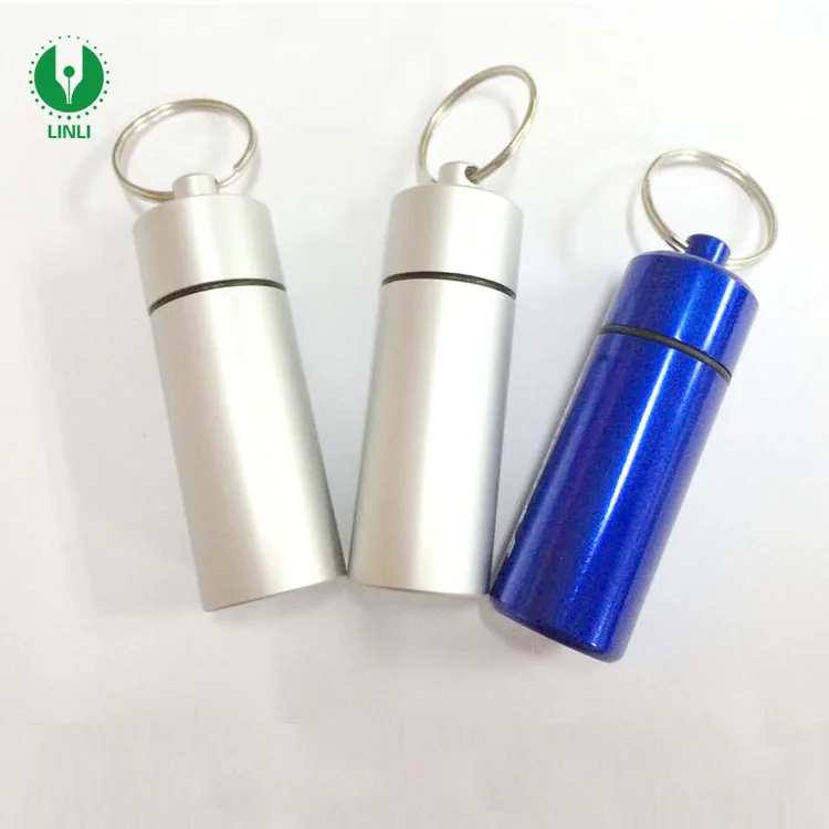 Big Size Waterproof Metal Capsule Pill Box Holder Keychain Buy Metal