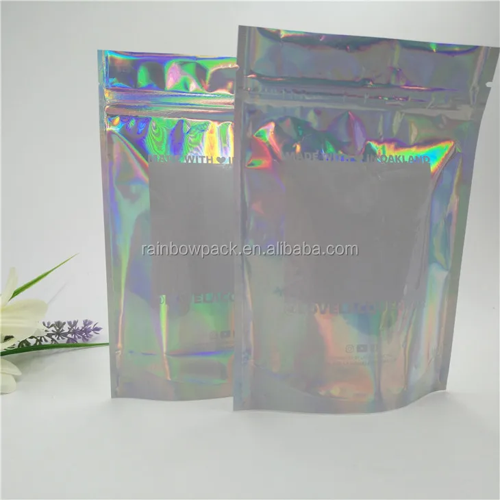 Printed Ziplock Bags Mylar Aluminum Foil Holographic Bag Flim Packaging Film Stand Up Printed Ziplock Bags Mylar Aluminum Foil Holographic Bag Flim Packaging Film Stand Up