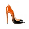 Wholesale peep toe Gradient stiletto wedding party women shoes high heel pumps