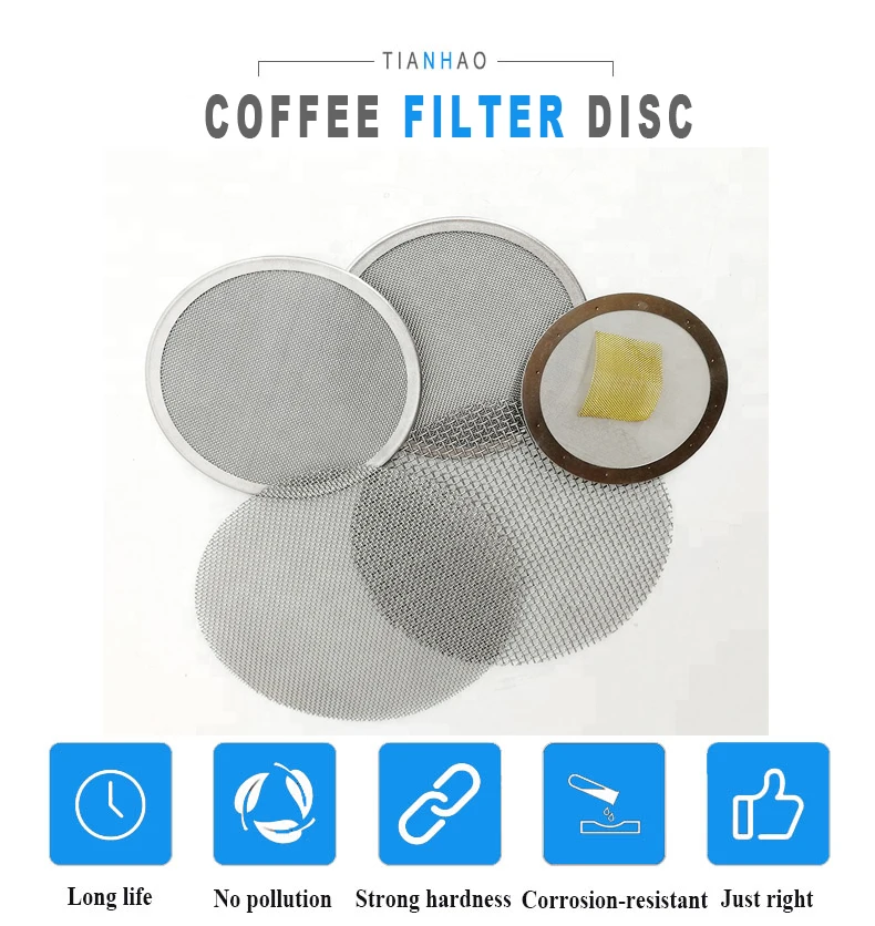 Fda Certificate 300 Mesh Stainless Steel Coffee Filter Disc Wire Mesh