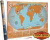 Deluxe Scratch Off World Map - Vintage Edition - States & Provinces for US, Canada, Australia - XL Large Poster 24x36 AMA-20