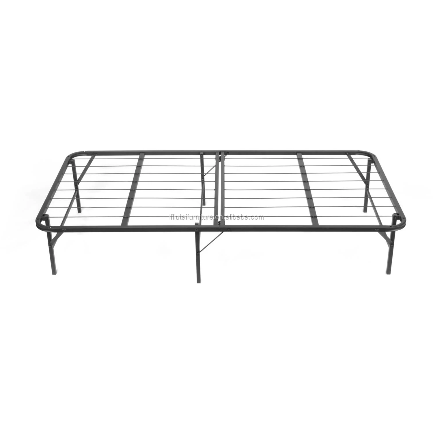 Home Furniture Wood Slat Single Folding Bed For Bed Mattress Foundation