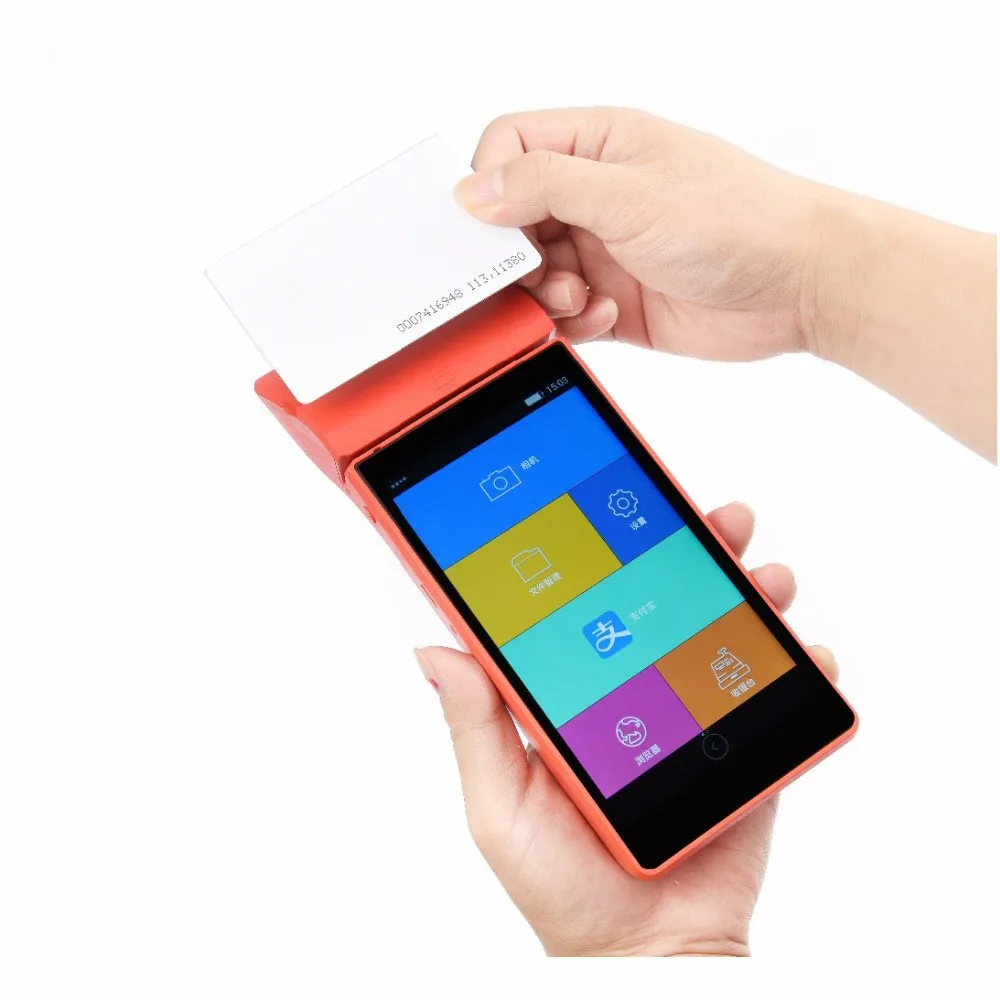 Touch Screen 4g Android 5.1 Wireless Pos Terminal Mobile Handheld Credit Card Swipe Machine With