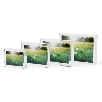 acrylic frame block clear magnet larger