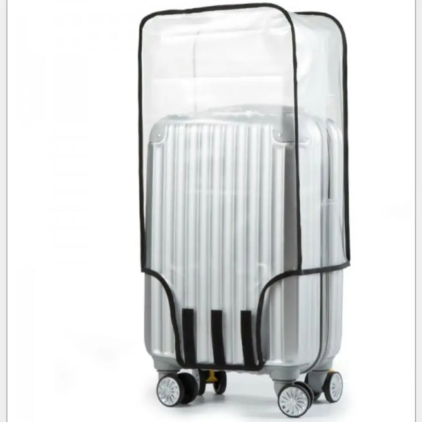 clear plastic suitcase