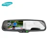 4.3 inch auto dimming TFT-LCD monitor rearview mirror with Configurable high temperature alert setting, backup camera display