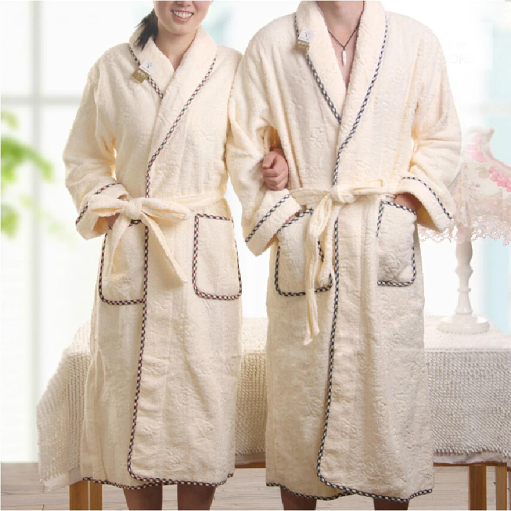 100% 棉定制便宜 w 酒店翻领浴袍