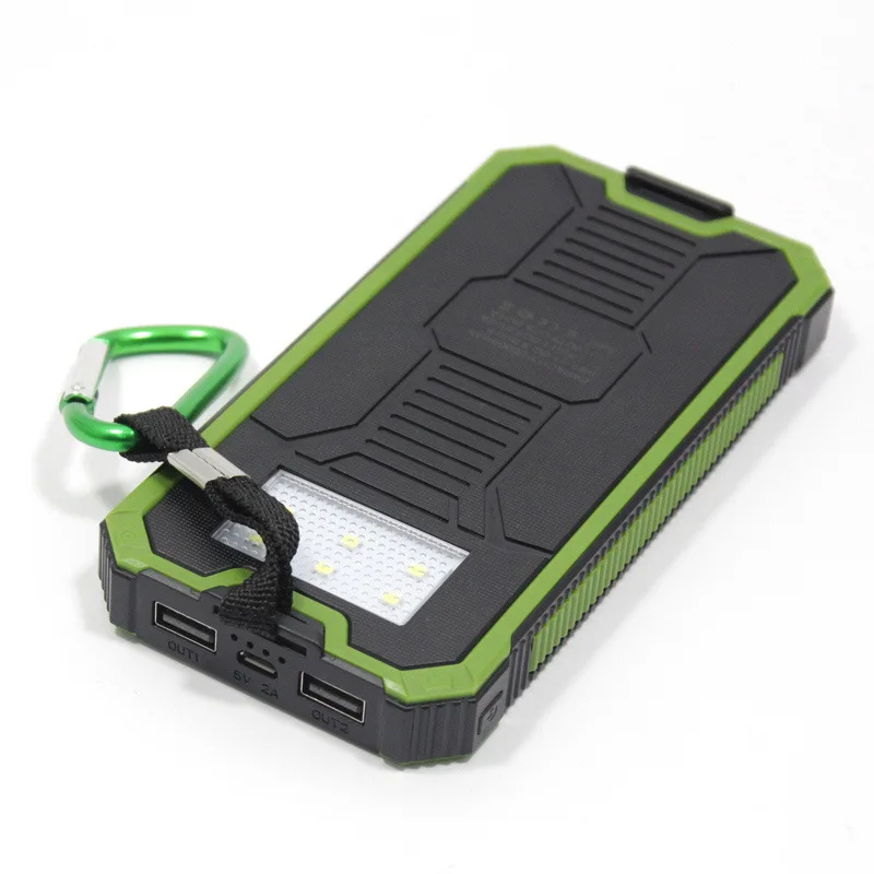 Portable solar phone charger new products solar power bank 12000mah power bank with LED Lamp - ANKUX.COM