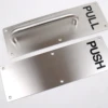Euro standard stainless steel 304 fire rated push pull plate door handle