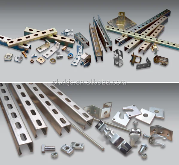 3 Hole U Shaped Connector Bracket Fitting For Strut Channel Slotted