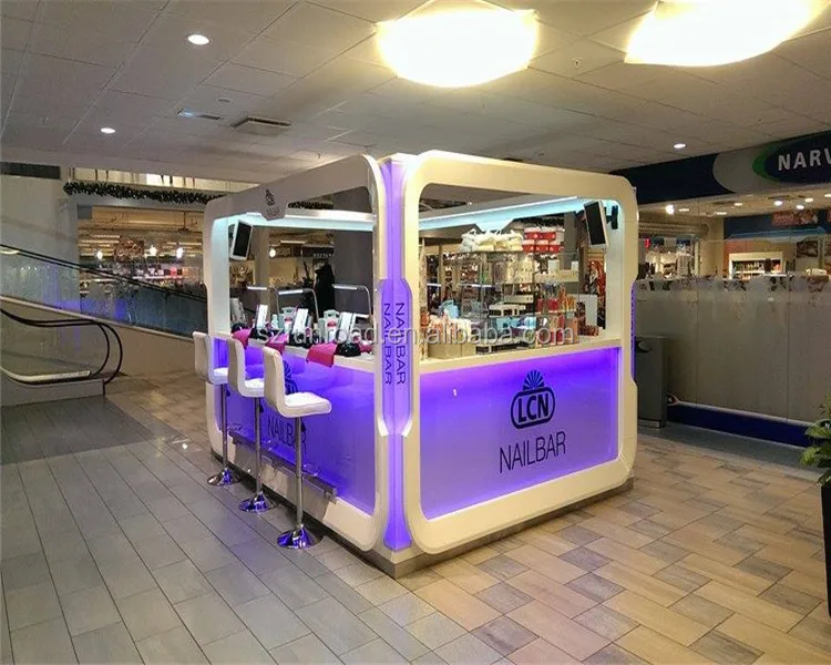 Customized hot sale used nail salon furniture in mall