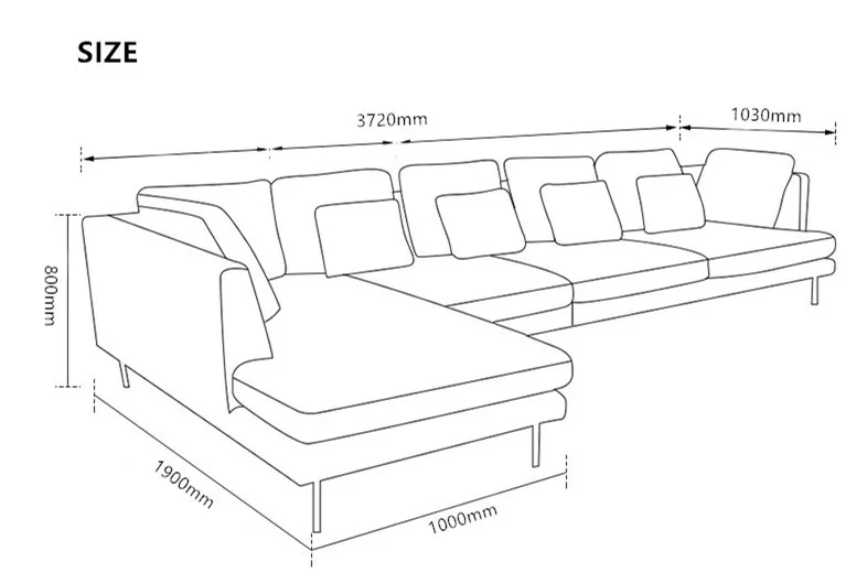 Luxury L Shaped 7 Seater Leather Sofa Set Beds Sofa - Buy Beds Sofa,l 