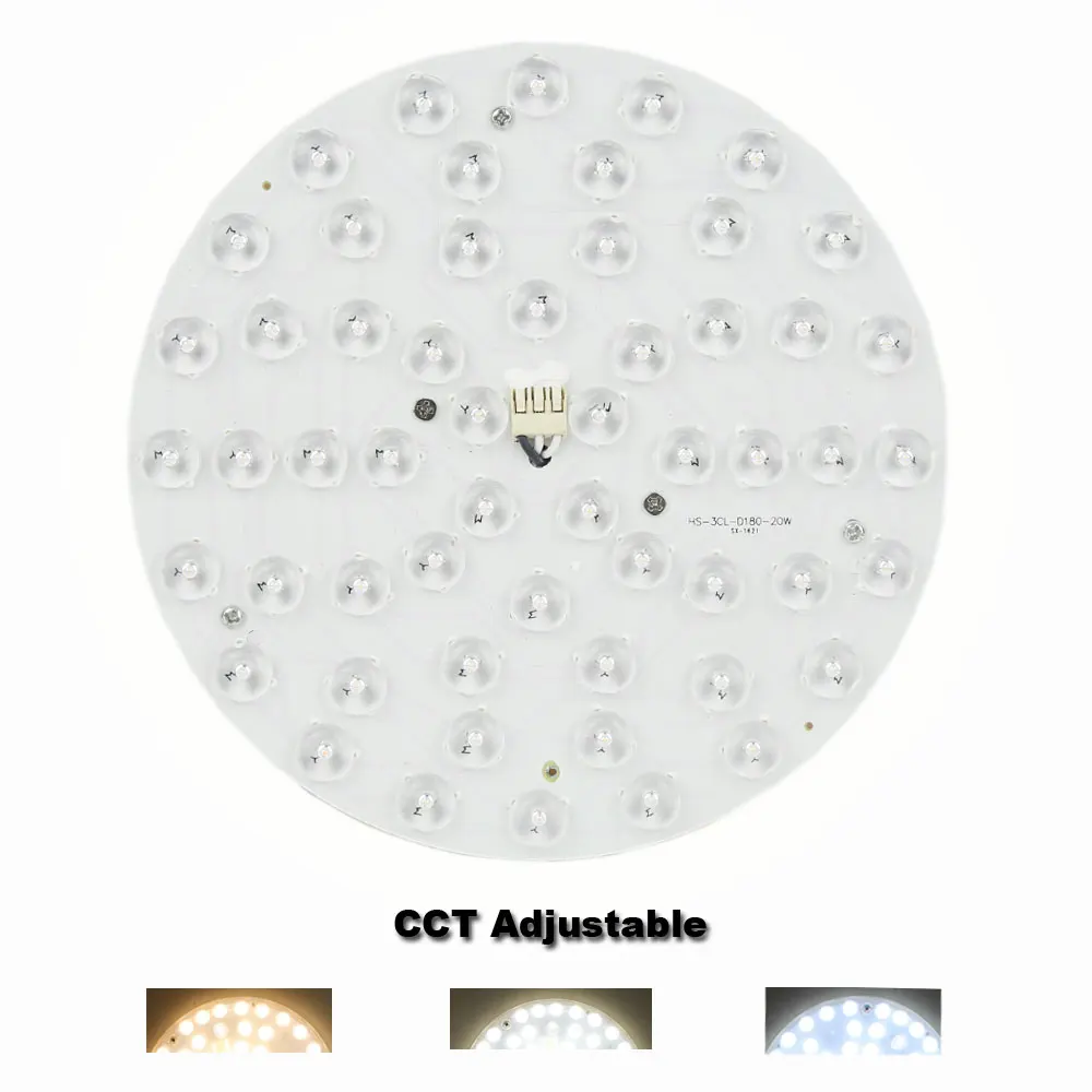 HOSLIGHT C3 20W LED Ceiling Module Light Adjustable CCT driverless Round PCB for ceiling Lamp retrofit with Magnet
