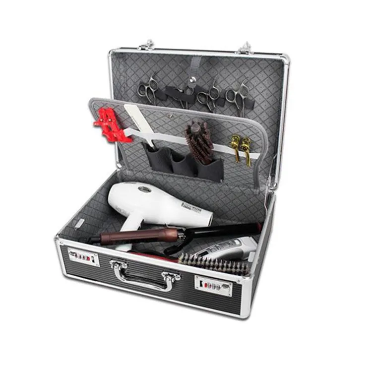 Barber Tool Box Beauty Salons Hair Stylist Makeup Train Case With Coded