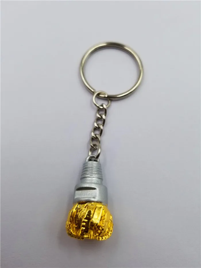 Hot Selling 3d Metal Drill Bit Shape Keychain,Antique And Gold Plating Oilfield Drill Bit