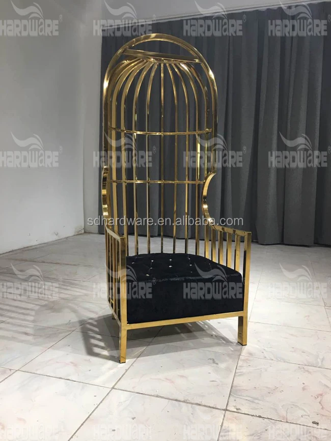 Gold Bird Cage Style Stainless Steel Metal Throne Wedding Chair Buy