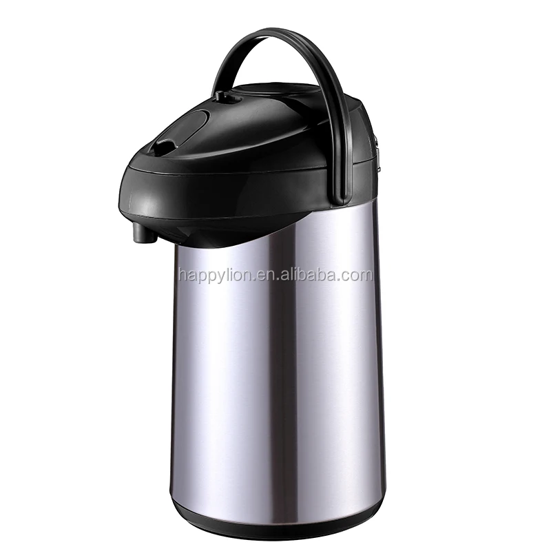 TIGER Non-Electric Stainless Steel Thermal Air Pot Beverage Dispenser with  Glass Liner 3.0L