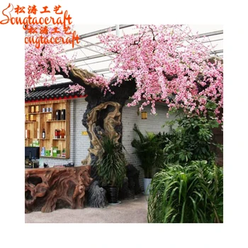 Chine Forme Réaliste Japonais Jardin Rose Taille De La Vie Artificielle Fleur De Cerisier Arbre Décoration Paysagère Buy Arbre De Fleurs De Cerisier