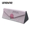 Peach Printed Custom Logo Folding Leather Reading Fold Custom Glasses Case