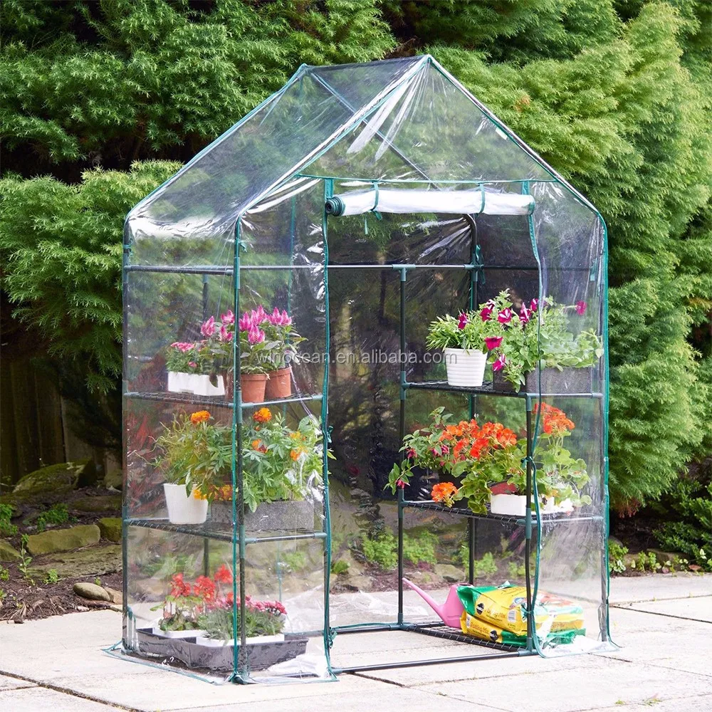 Classic Walkin Garden Greenhouse With Wire Mesh Shelves Buy Walkin
