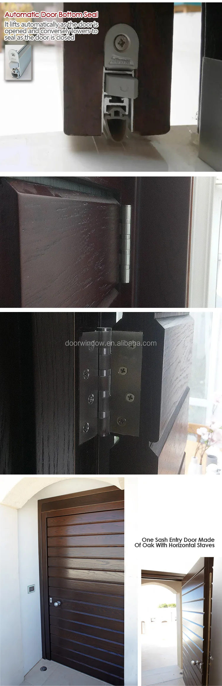 apartment door design solid wood brown color hinged door for decoration