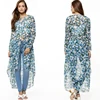 Latest designer Asian Ethnic clothes stylish blue floral maxi dresses for women