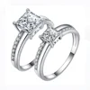 Custom Jewelry New 925 Sterling Silver Diamond Couple Ring For Engagement